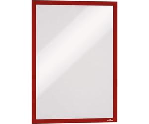 Durable 488303 Marco informativo Duraframe (A3, autoadhesivo con cierre magnético) 6 piezas, rojo