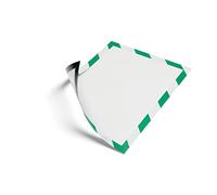 Durable 4945131 Info Frame Duraframe Magnetic Security (A4, marco magnético para superficies metálicas) 5 piezas, verde/blanco