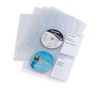 Durable 523819 CD/DVD Sleeve Cover Light M, paquete de 10 bolsillos, transparente