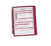 Durable 555103 Sistema de paneles de pared (Vario Wall 5, con 5 paneles de pantalla A4) rojo