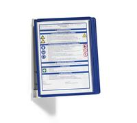 Durable Sistema de paneles de pared 555107 Vario Wall 5 con 5 paneles de pantalla A4 Azul oscuro