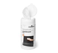 Durable 573602 Limpiador de pantalla (caja limpiadora de pantalla, caja dispensadora) 100 toallitas húmedas, blancas