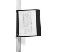 Durable 591801 Soporte de pared para paneles de visualización (Vario Magnet Wall 10, con 10 paneles de visualización A4) negro
