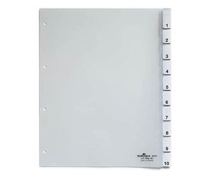Durable 683119 paradas (A4ancho, con lengüetas soldadas, 10 partes) 1 pieza transparente