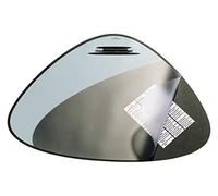 Durable 720801 Almohadilla de escritorio Vegas (triangular, con bandeja para lápices, 69 x 51 cm) 1 pieza, plata/negro