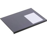 Durable 729301 Vade de escritorio 650x500mm con protección transparente para el borde negro