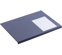 Durable 729307 Vade de escritorio 650x500mm con protección transparente para el borde, azul oscuro