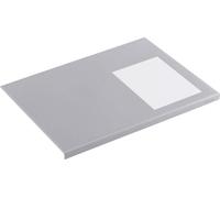 Durable 729310 Vade de escritorio 650x500mm con protección transparente para el borde gris