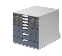 FICHERO CAJONES DE SOBREMESA DURABLE VARICOLOR APILABLES 7 CAJONES PLASTICO 292X280X356 MM