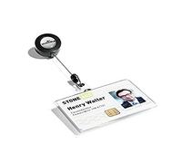 Durable 801619 Placa de identificación (para tarjetas de identificación de la compañía, 54 x 90 mm) Paquete de 10, transparente
