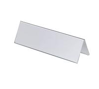 Durable 805319 Portanombres de mesa 105/210x297 mm, transparente con incrustación de papel blanco, 25 piezas