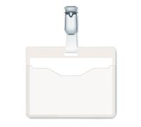 DURABLE Portanombres 810619 con clip 60 x 90 mm plástico paquete de 25 transparente