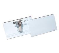 Durable 814119 Portanombres Economía con clip de combinación 40 x 75 mm 50 piezas