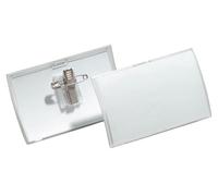 Durable 821119 Portanombres Click Fold, con clip combinado, 40 x 75 mm, 25 pieza