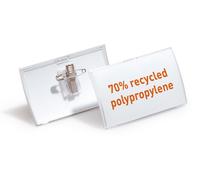 Durable 821419 Portanombres Click Fold, con clip combinado, 54 x 90 mm, 25 pieza