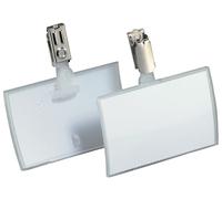 Durable 821619 Portanombres Click Fold, con clip, 54 x 90 mm, paquete de 25 54 x
