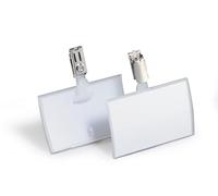 Durable 821619 Portanombres Click Fold, con clip, 54 x 90 mm, paquete de 25 | Etiqueta de identificación hecha de polipropileno, mecanismo de clic para facilitar el cambio de inserción