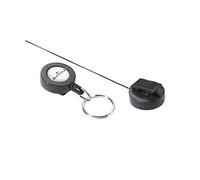 DURABLE Cordón extensible 822258 para identificadores – con llavero 80cm – Paquete 10 antracita