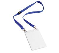Durable 852507 Insignia de evento A6 con correa textil Dúo, 10 piezas, azul oscu