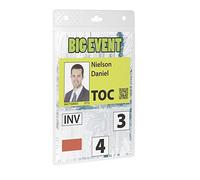 Durable 852619 Placa de nombre de evento A6, 20 piezas, transparente Escudo