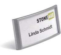 Durable 854023 Placa de identificación Clásica con imán, 30 x 65 mm, 10 piezas, plata