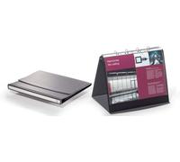 Durable 856939 Soporte de escritorio DIN A3 formato apaisado, expandible, para entrenamiento o reuniones, respaldo de plástico estable y cierre de velcro