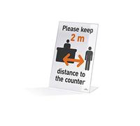 Durable 859619 Soporte de presentación A4, acrílico transparente, antideslizante, 210 x 290 x 90 mm, transparente