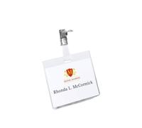 Durable 860319 Portanombres con clip, 1 paquete de 5 piezas, incoloro