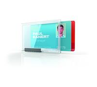 Durable 892119 Porta tarjetas Pushbox Duo, 10 piezas, transparente