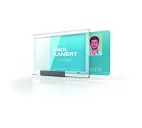 Durable 892219 Porta tarjetas Pushbox Mono, 10 piezas, transparente
