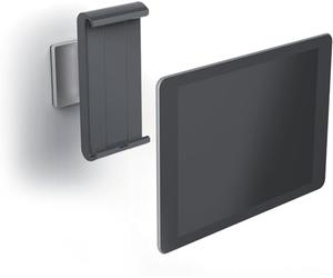 Durable 893323 Soporte de tablet para pared TABLET HOLDER WALL (para tablets de 7-13 pulgadas, giratorio 360° con dispositivo antirrobo) plata/antracita