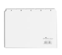 Durable A5 Index Card Set Includes Printed A-Z Tabs White Made of Strong P