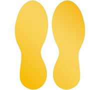 Durable Adhesivo para el suelo, extraíble, 90 mm x 0,2 mm x 240 mm, 5 pares, amarillo, 104704