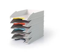 Durable Archivador para cartas A4 (Varicolor Mix) con 5 compartimentos, blanco con zonas de agarre de color, 770427