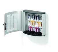 Durable Armario para Llaves Key Box Code para 18 Llaves, Plata, 196923 | Caja de seguridad metálica con cerradura de combinación, aluminio, incluye 6 llaveros Key Clip, Made in Poland