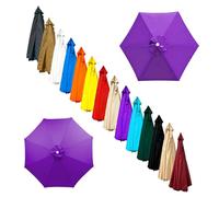Durable Beige Parasol Replacement Canopy 2.5m/2.7m/4.0m - Fits 6/8 Ribs Garden Umbrella Ideal for Yard Beach & Patio Weather-Resistant Cover Only