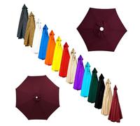 Durable Beige Parasol Replacement Canopy 2.5m/2.7m/4.0m - Fits 6/8 Ribs Garden Umbrella Ideal for Yard Beach & Patio Weather-Resistant Cover Only