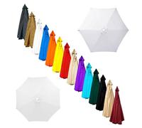 Durable Beige Parasol Replacement Canopy 2.5m/2.7m/4.0m - Fits 6/8 Ribs Garden Umbrella Ideal for Yard Beach & Patio Weather-Resistant Cover Only