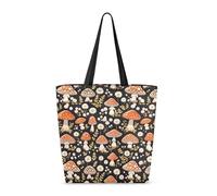 Durable Bolsa De Tela Hongos Mágicos Rojos Bolsa De Compra Canva Reutilizables Bolso Totebag Para Compras, El Trabajo, Enfermería, 40X50X15Cm