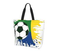 Durable Bolsas De Grande Fútbol Colorido Tote Bag Plegable Bolso De Tela Para Enfermería, El Trabajo, Trabajo Diario, 40X50X15Cm