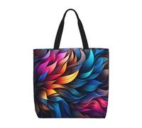 Durable Bolso Totebag Hojas De Arco Iris Bolsa Tela Plegable Tela Bolsos Bandolera Para Enfermería, Viajes, Trabajo Diario, 40X50X15Cm