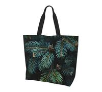 Durable Bolsos Bandolera Ramas De Pino Bolsa De Playa Plegable Bolsa De Tela Para Viajes, Enfermería, Trabajo Diario, 40X50X15Cm
