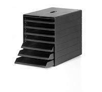 Durable Cajonera A4 Idealbox Plus 7 compartimentos, certificada Ángel Azul, 100% reciclable, antracita, 1712001058