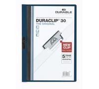 Durable Carpeta Duraclip dossier pinza lateral (para 1-30 hojas A4), 25 piezas, azul medianoche, paquete de 25