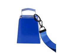 Durable Cheer Cowbell - Cencerro de 4 pulgadas con revestimiento antioxidante para actividades deportivas, accesorio de animación con cuerda de muñeca segura