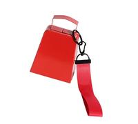 Durable Cheer Cowbell - Cencerro de 4 pulgadas con revestimiento antioxidante para actividades deportivas, accesorio de animación con cuerda de muñeca segura