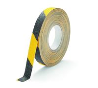 Durable Cinta antideslizante de color grueso DURALINE GRIP+, 25 mm x 15 m, para asegurar escaleras, rampas, amarillo/negro, 1095130
