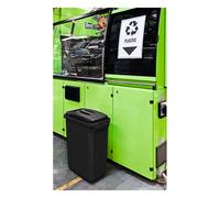 DURABIN 60L SW - Cubo de basura 60 l, negro, sin tapa