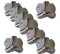 Durable cromo metal - Caja de altavoz de esquina, amplificador de pierna guitarra,protector de esquina de ángulo de música, para parte delantera de los gabinetes de altavoces PA/DJ - Juego de 8