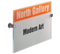 Durable 482519 Identificador para puertas CRYSTAL SIGN A4 vertical, 210 x 297 mm (A4), con inserto de lámina imprimible, transparente